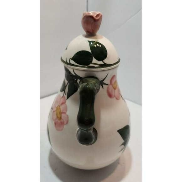 Vtg Villeroy Boch Wild Rose Teapot, Sugar Bowl, And Creamer Excellent Condition - Picture 5 of 16
